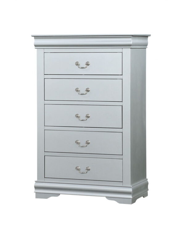 Solid Wood Five Drawer Lingerie Chest - White