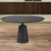 Solid Wood Top With Brown Metal And Wood Base Dining Table - Brown - Image 2