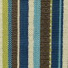 8' X 8' Round Striped Stain Resistant Indoor / Outdoor Area Rug - Blue / Green - Image 4