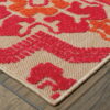 7' X 10' Moroccan Indoor / Outdoor Area Rug - Pink / Orange - Image 3