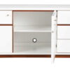 Mahogany Solids And Veneer Cabinet Enclosed Storage TV Stand - White - Image 4