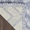 7' X 10' Geometric Flatweave Area Rug - Blue - Image 4