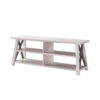 Modern Farmhouse TV Stand - Gray / White - Image 3