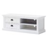 Solid Wood Drawers And Open Shelving Entertainment Center - White - Image 3