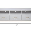 Mahogany Solids & Veneer Open Shelving, TV Stand - White - Image 3