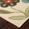 7' X 10' Floral Stain Resistant Outdoor & Indoor Area Rug - Brown / Ivory - Image 4