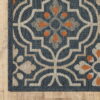 8' X 10' Moroccan Indoor / Outdoor Area Rug - Blue / Orange - Image 2