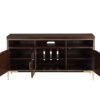 Metal Wood TV Stand - Cherry - Image 4