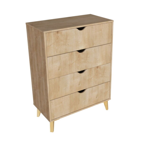 Four Drawer Standard Chest - Natural