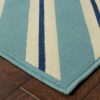 7' X 10' Geometric Stain Resistant Indoor / Outdoor Area Rug - Blue - Image 2