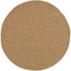 8' X 8' Round Striped Stain Resistant Outdoor / Indoor Area Rug - Tan - Image 2