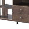 Particle Board And Cabinet Enclosed Storage TV Stand - Brown - Image 2