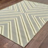 7' X 10' Geometric Stain Resistant Indoor / Outdoor Area Rug - Gray / Ivory - Image 4