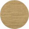 8' X 8' Round Stain Resistant Area Rug Indoor / Outdoor - Beige - Image 4