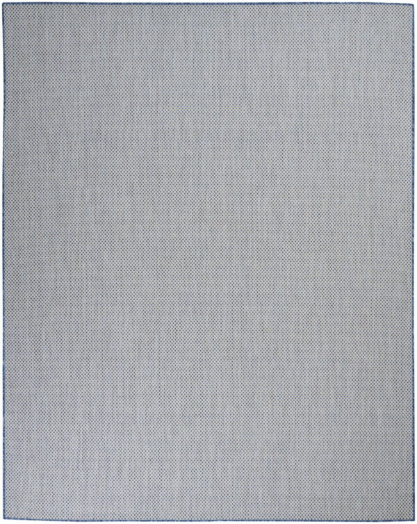 7' X 10' Geometric Power Loom Area Rug - Blue