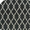 8' X 8' Indoor Outdoor Area Rug - Black / Ivory - Image 2