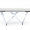 Rectangular Ceramic And Metal Self - Storing Leaf Dining Table - White - Image 2