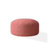 Polyester Round Pouf Ottoman - Coral - Image 3