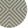 8' X 8' Round Geometric Stain Resistant Indoor / Outdoor Area Rug - Blue / Gray - Image 4