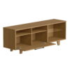 Manufactured Wood Open Shelving TV Stand - Brown - Image 4