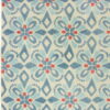 7' X 10' Moroccan Outdoor / Indoor Area Rug - Blue / Ivory - Image 4