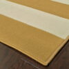 7' X 10' Geometric Stain Resistant Indoor / Outdoor Area Rug - Gold / Ivory - Image 3