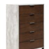 Five Drawer Chest - Dark Walnut And Gray - Image 3