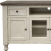 Open Shelving Distressed TV Stand - Ivory - Image 2