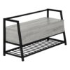 Bench With Flip Top - Gray / Black - Image 3