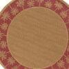 8' X 8' Round Stain Resistant Outdoor / Indoor Area Rug - Beige - Image 4