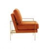 Stylish Orange And Gold Accent Chair - Image 4