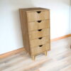 Solid Wood Five Drawer Lingerie Chest - Natural - Image 4