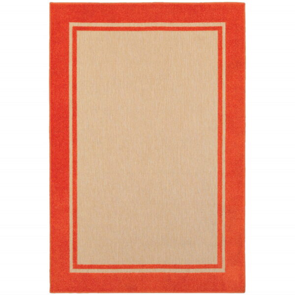 2' X 3' Stain Resistant Indoor / Outdoor Area Rug - Orange