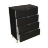 Four Drawer Standard Chest - Black - Image 3