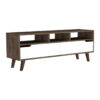 Particle Board Open Shelving TV Stand - Brown / White - Image 2