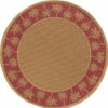 8' X 8' Round Stain Resistant Outdoor / Indoor Area Rug - Beige - Image 3