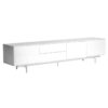 ManufactuRed / Wood Cabinet Enclosed Storage TV Stand - White - Image 4