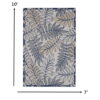 7' X 10' Floral Outdoor & Indoor Area Rug - Ivory / Blue - Image 2