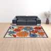 9' X 12' Floral Stain Resistant Non Skid Area Rug - Multicolor - Image 4