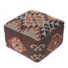 Cotton Blend Ottoman - Brown - Image 2