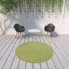 8' X 8' Round Non Skid Indoor / Outdoor Area Rug - Green - Image 3