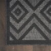 7' X 10' Geometric Flatweave Area Rug - Black - Image 2