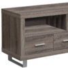 Taupe Cabinet Enclosed Storage TV Stand - Deep - Image 4