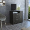 Four Drawer Combo Dresser - Black - Image 4