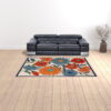 7' X 10' Floral Stain Resistant Non Skid Area Rug - Multicolor - Image 2