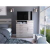 Four Drawer Combo Dresser - Light Gray - Image 3