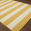 7' X 10' Geometric Stain Resistant Indoor / Outdoor Area Rug - Gold / Ivory - Image 4