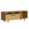 Manufactured Wood Open Shelving TV Stand - Brown - Image 2