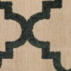 7' X 10' Geometric Stain Resistant Indoor / Outdoor Area Rug - Beige / Black - Image 3