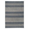 8' X 10' Striped Stain Resistant Indoor / Outdoor Area Rug - Blue / Gray - Image 3